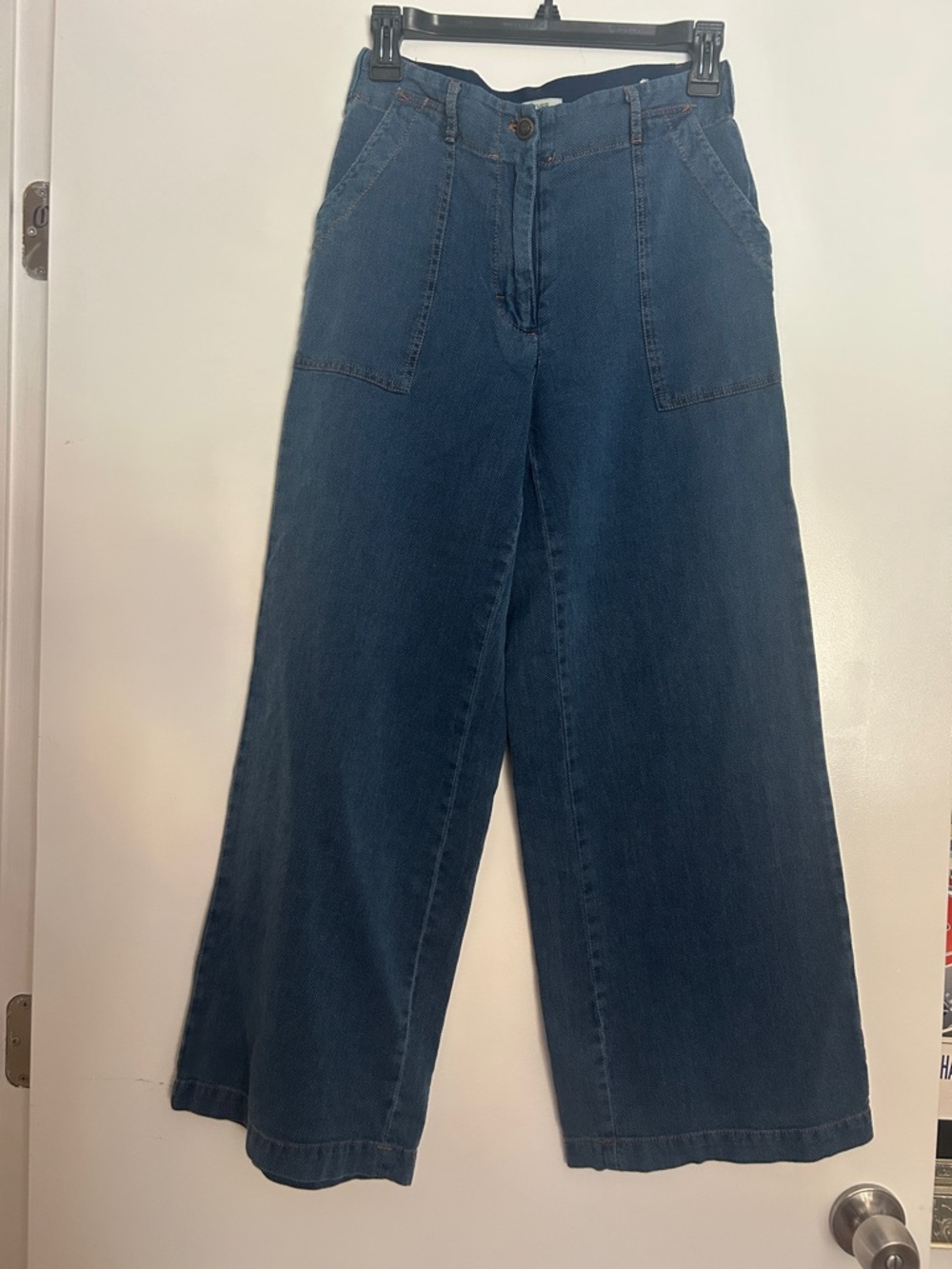 Max Studio Dark Blue Wide-Leg Jeans
